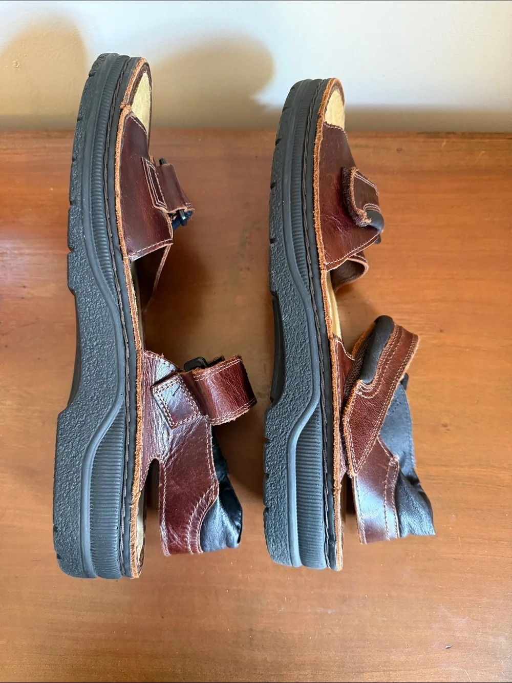 Naot Lappland Brown Leather Sandals, size 46